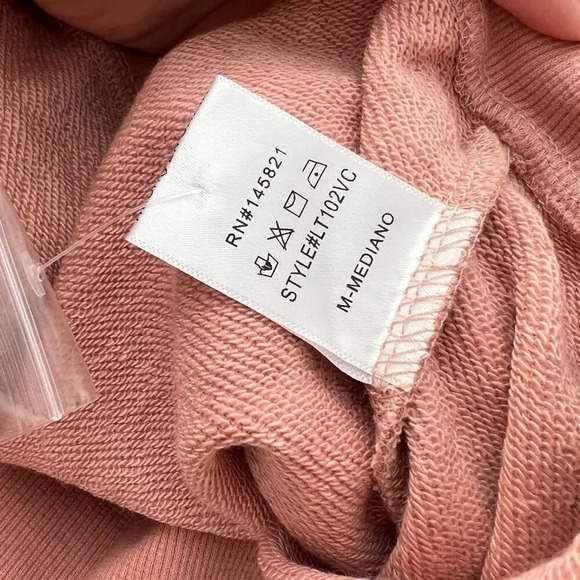 NWT VICI‎ Williams Cotton Henley Sweatshirt Blush Pink - Picture 6 of 9